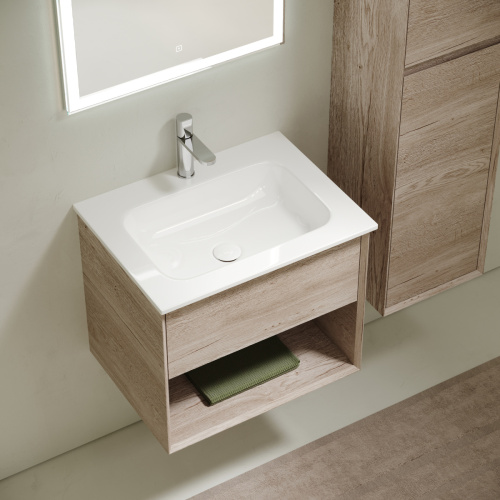 Тумба под раковину Sancos Marmi 1.0 MR1.060EG 60х40 подвесная цвет коричневый - фото 5